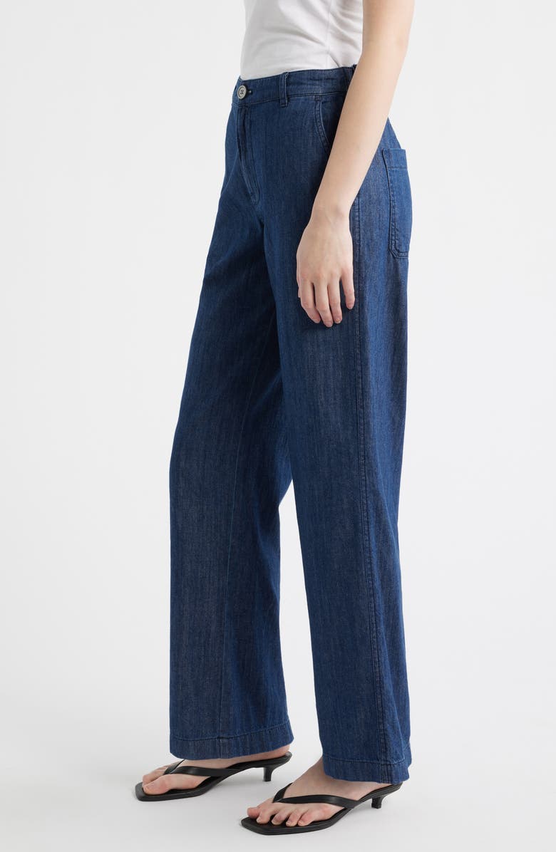 Madewell Zoe Relaxed Straight Leg Jeans, Alternate, color, Light Rinse