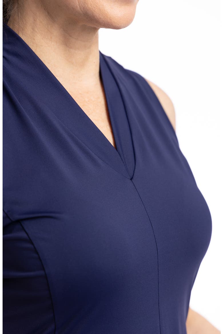 Helping Wind Sleeveless Dress, Alternate, color, NAVY