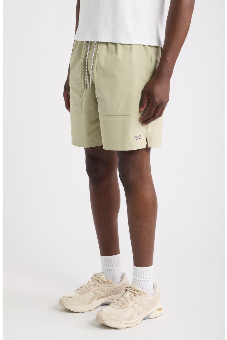 Warwick Stretch Drawstring Shorts, Alternate, color, MOSS
