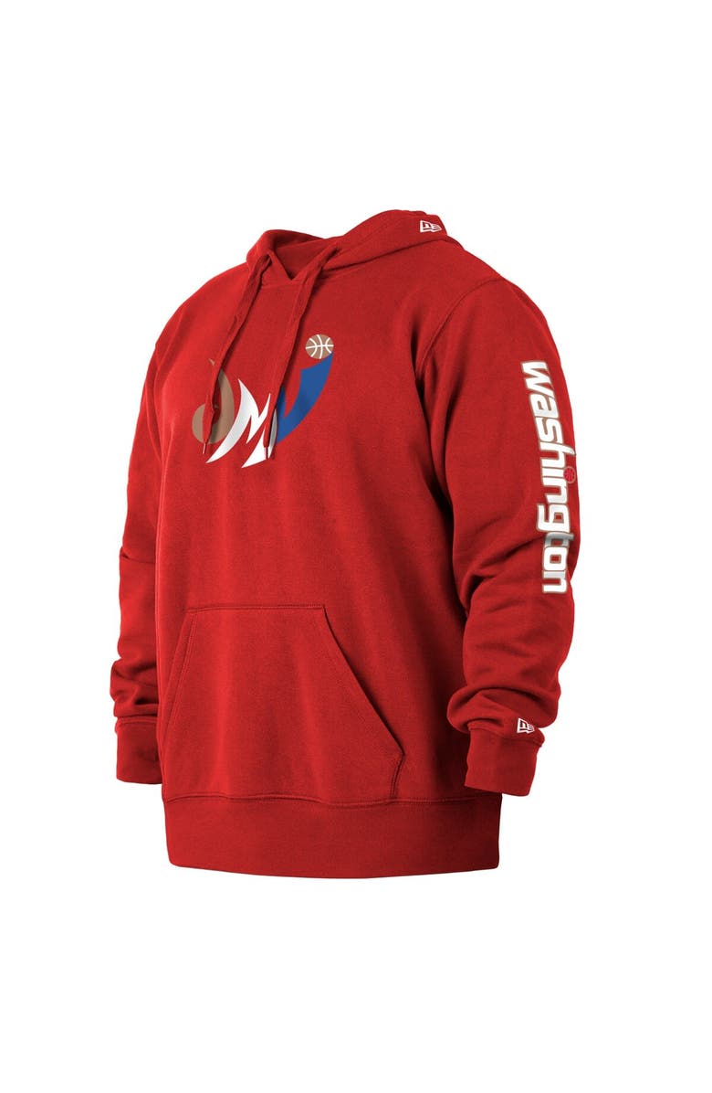 New Era Men's New Era Red Washington Wizards 2021/22 City Edition Big & Tall Pullover Hoodie, Alternate, color, 