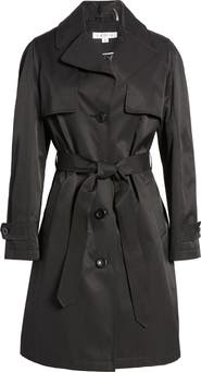 Via Spiga Water Repellent Cotton Blend Trench Coat