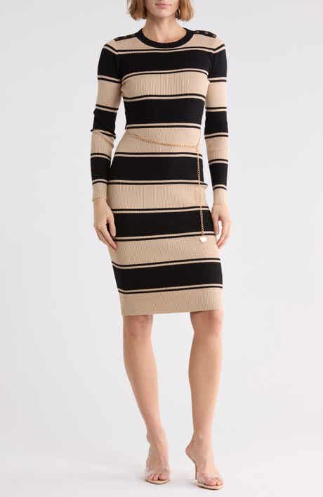 Rugby Stripe Crewneck Midi Dress