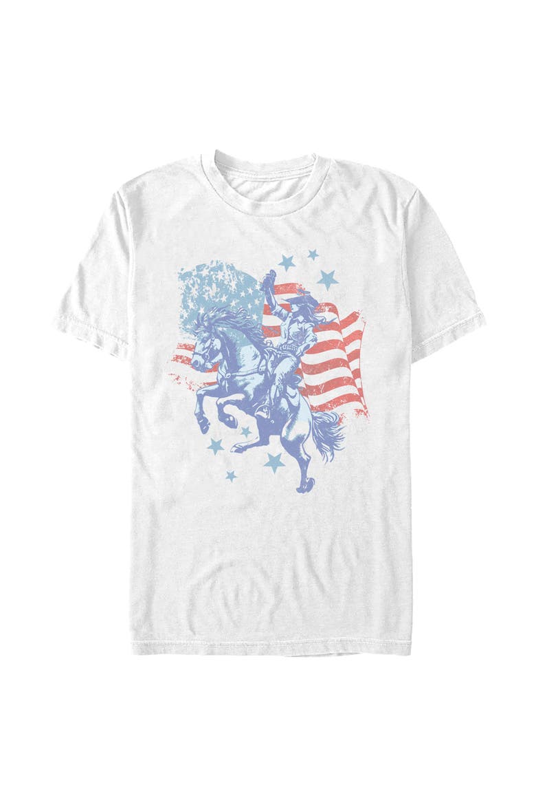 Men's Lost Gods Proud American Cowgirl  Graphic T-Shirt, Main, color, White