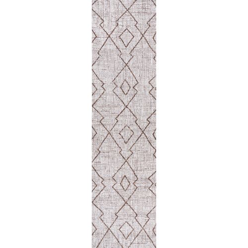 Jonathan Y Carwa  Diamond Trellis Indoor/outdoor Area Rug In Beige/brown
