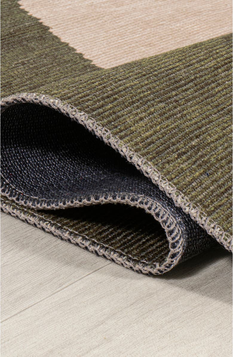 JONATHAN Y Cirkel Minimalist Geometric Dot Machine-Washable Area Rug, Alternate, color, Green/Cream