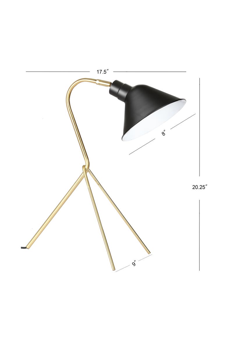 Mae 20.25" Brass LED Task Lamp, Brass Gold/Black, Alternate, color, Brass Gold