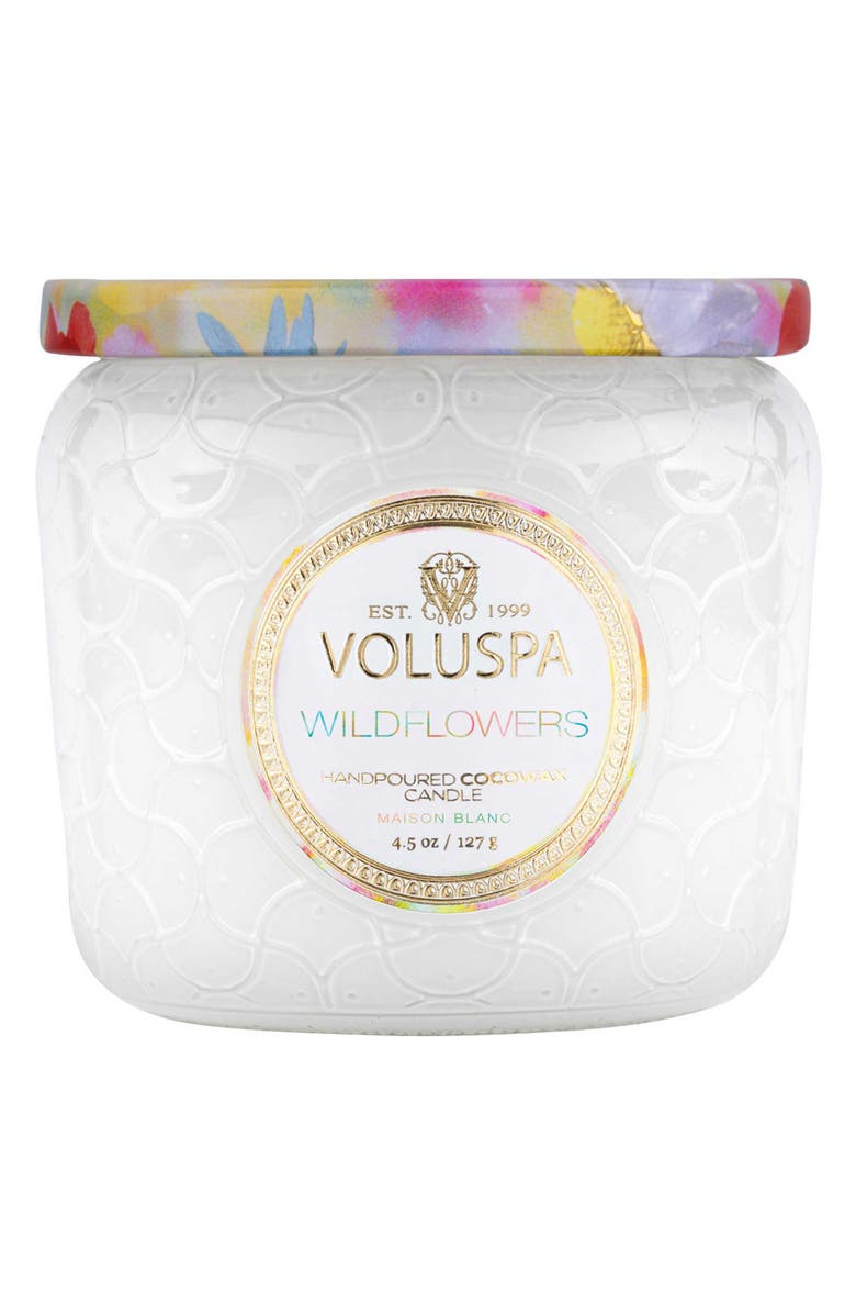 Voluspa Wildflowers Petite Jar Scented Candle, Main, color, Wildflowers