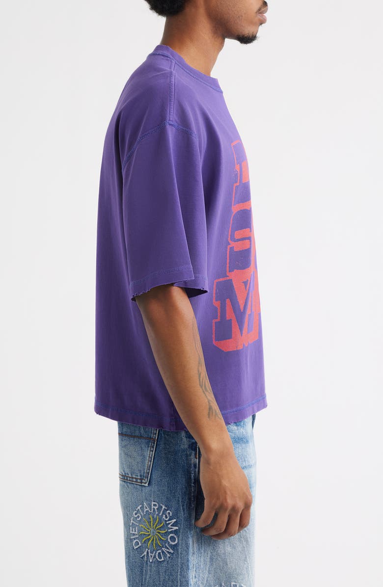 DIET STARTS MONDAY Star Graphic T-Shirt, Alternate, color, Purple/Red