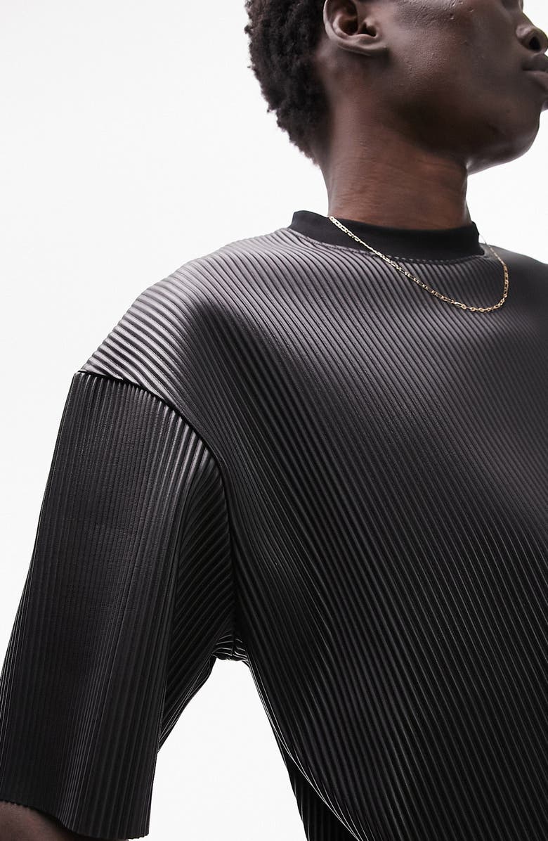 Topman Oversize Stripe T-Shirt, Alternate, color, Black