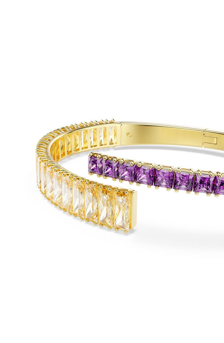 Swarovski Matrix Bypass Bracelet, Alternate, color, Gold/ Purple