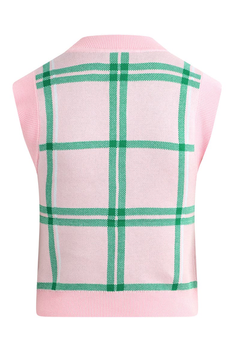 The Veronica Plaid Sweater Vest, Alternate, color, WISTERIA PLAID