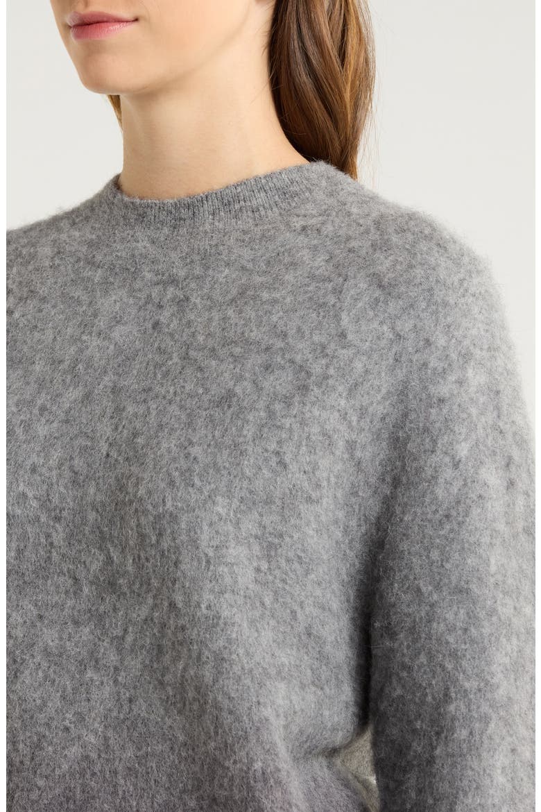 Ombré Brushed Alpaca & Wool Blend Sweater, Alternate, color, GREY OMBRE