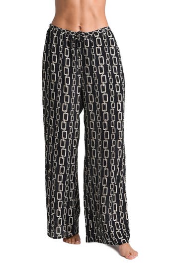 L Agence L'agence Geraldine Geo Cover-up Pants In Black