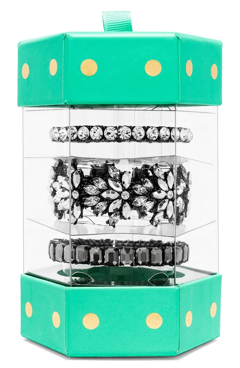 BaubleBar 'Shades of Gray' Stretch Bracelet Gift Set, Main, color,