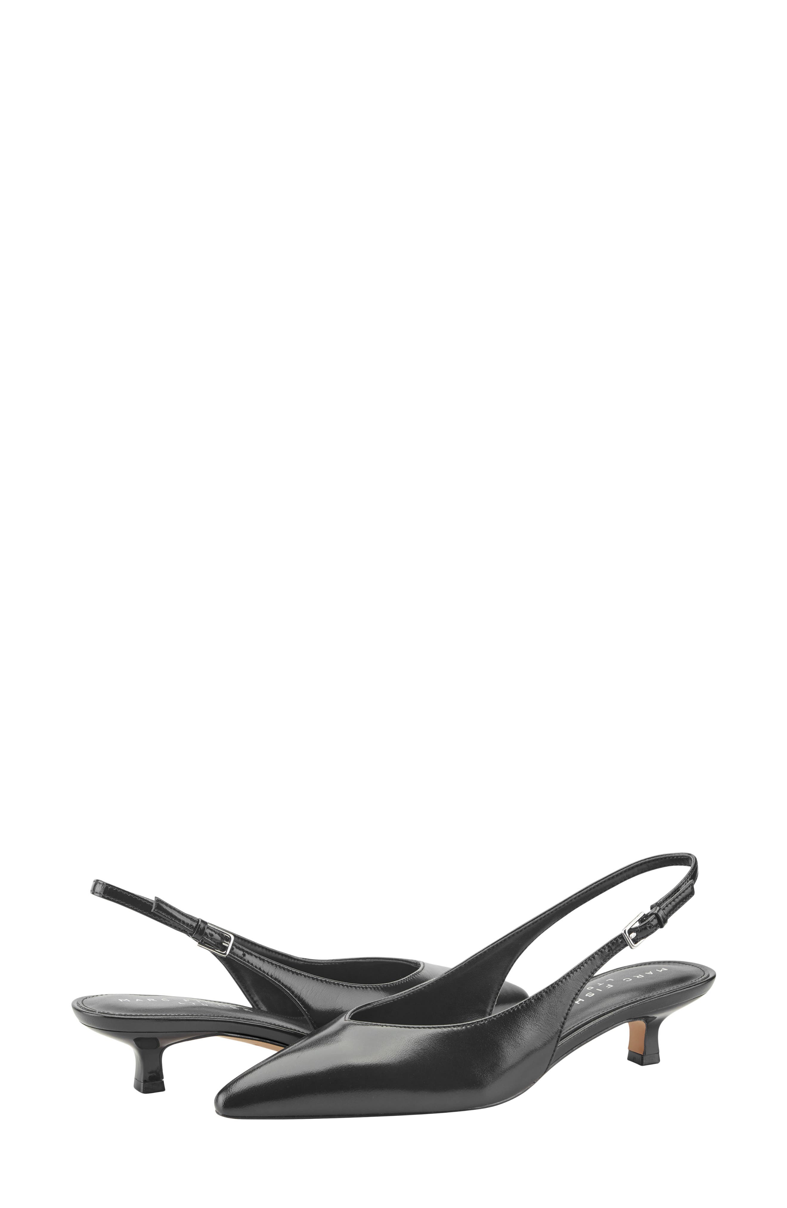 Marc Fisher LTD Luciey Slingback Pointed Toe Kitten Heel Pump, Alternate, color, 