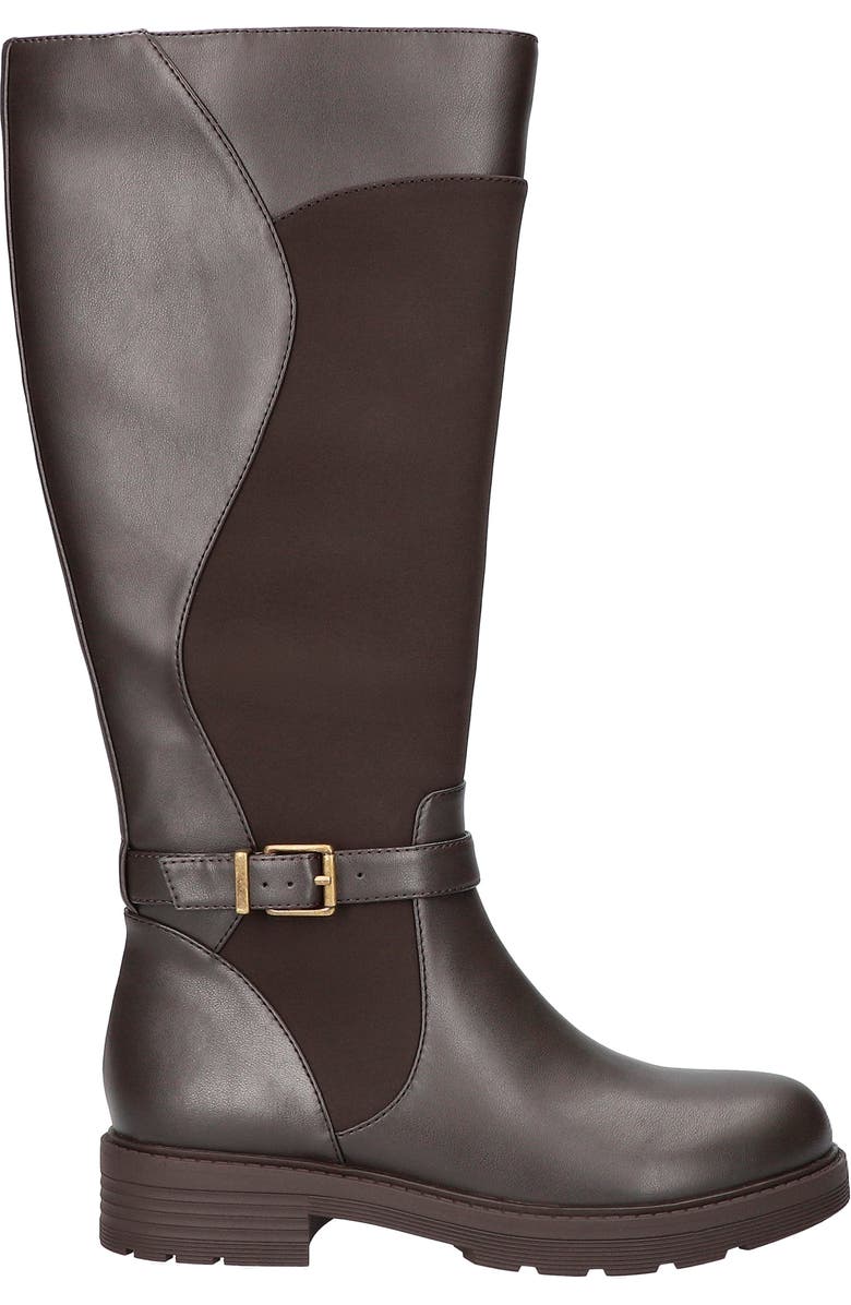 EASY STREET Erica Mixed Media Equestrian Boot, Alternate, color, Brown