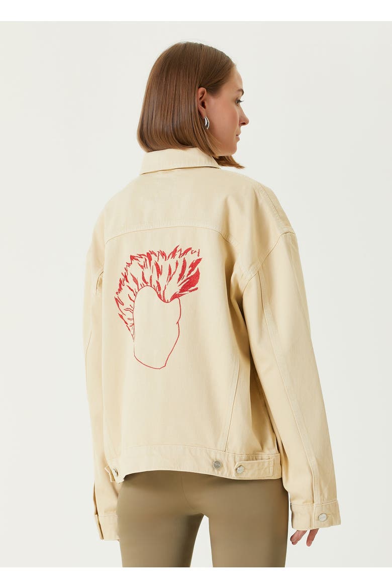 Logo Denim Jacket, Alternate, color, blue