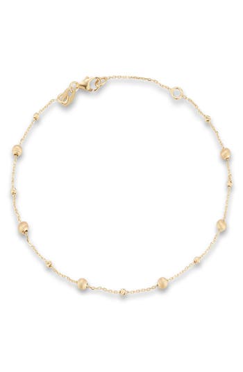 Ember Fine Jewelry 14k Gold Satin Ball Station Bracelet In Gold