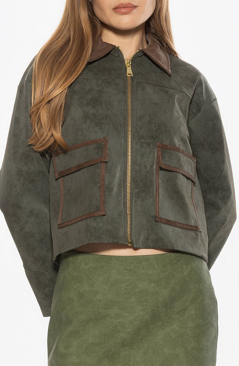 Alexia Admor Sorell Utility Jacket, Main, color, Sage