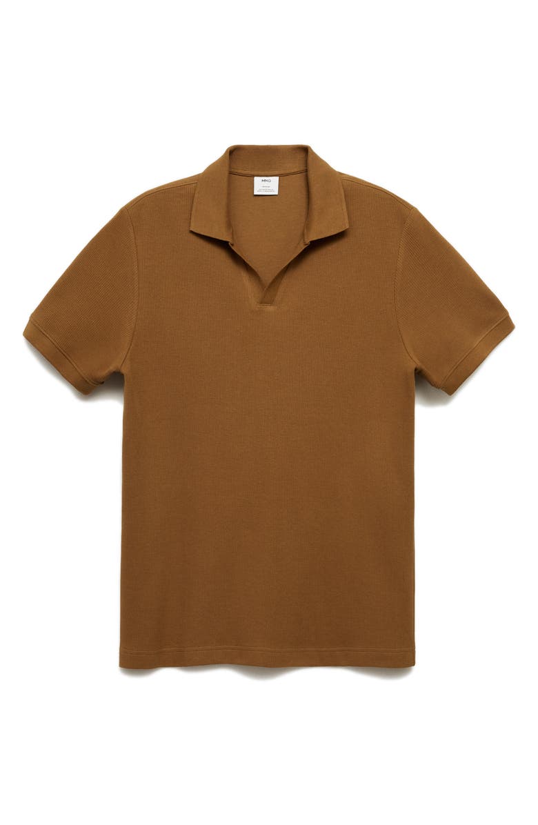 MANGO Ribbed Cotton Polo, Main, color,