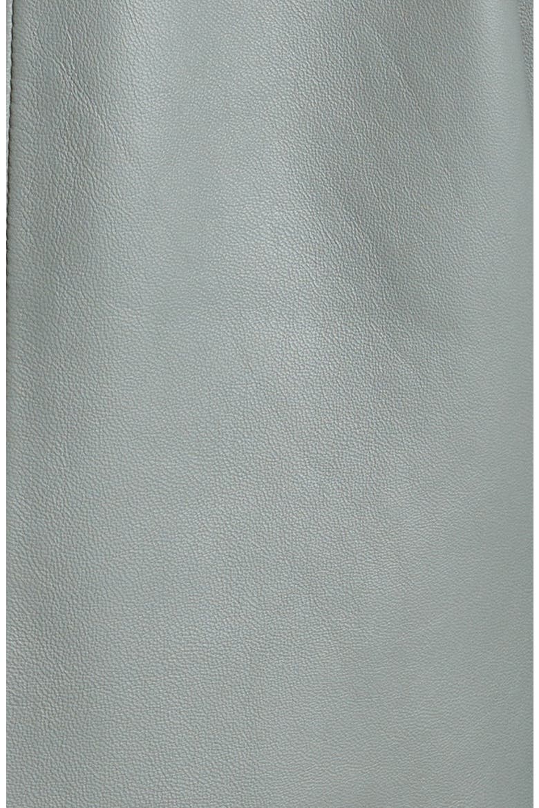 Asymmetric Crop Leather Jacket, Alternate, color, SEA STONE