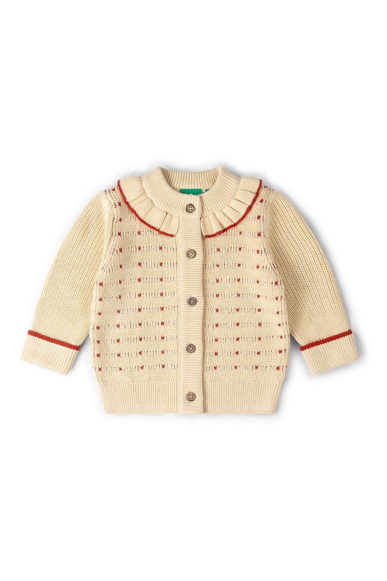 Kids' Frill Snuggly Cardigan, Main, color, CREAM