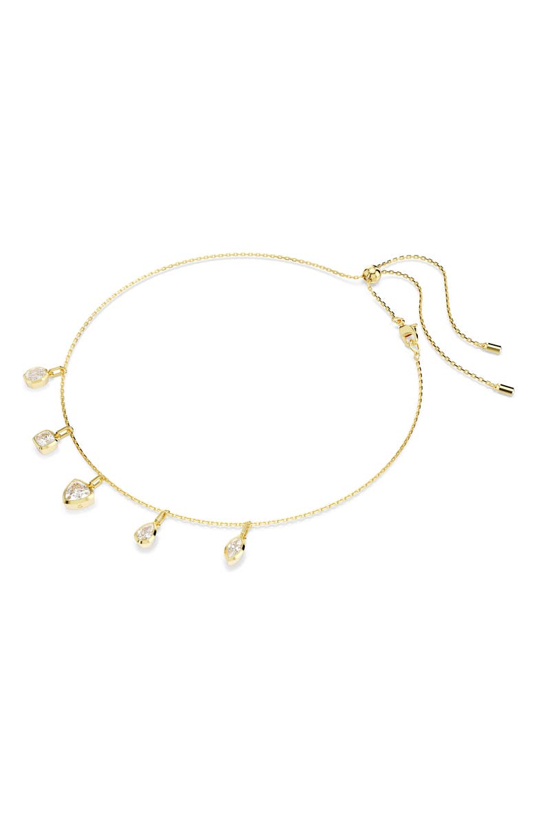 Swarovski Imber Crystal Charm Necklace, Alternate, color, White/ Gold