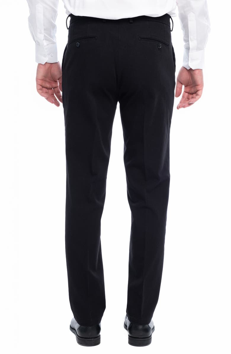 VELLAPAIS Stretch Cotton Casual Fashion Pants, Alternate, color, Black