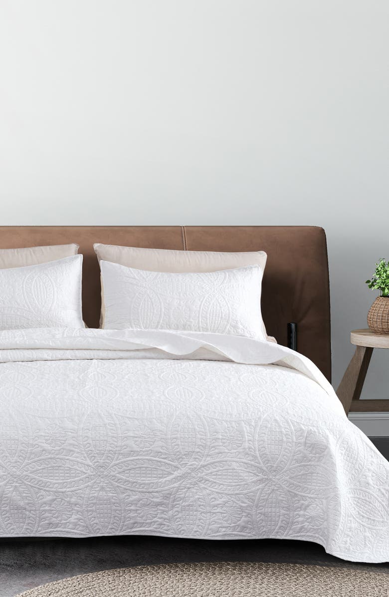 Woven & Weft Pinsonic 3-Piece Quilt Set, Alternate, color, White