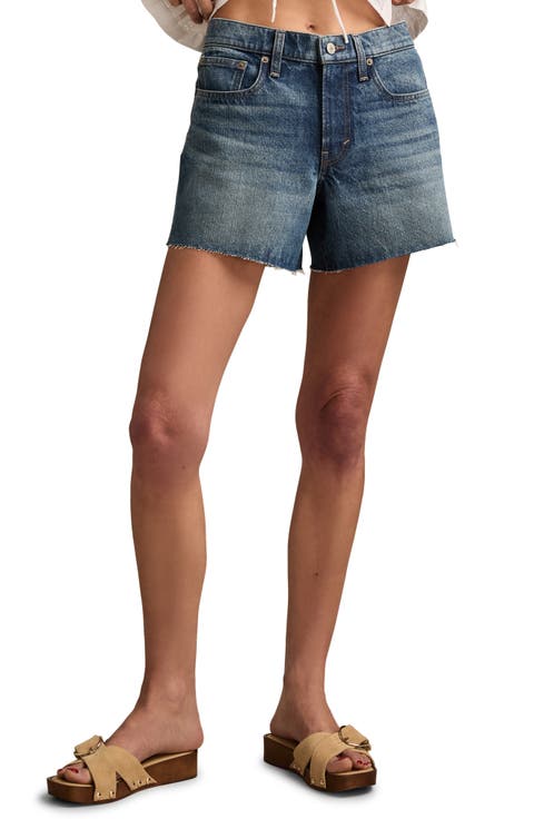 '90s Raw Hem High Waist Denim Midi Shorts (Repeat Your Smile)