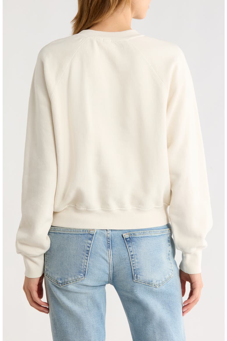 x Mickey Mouse Cotton Graphic Sweatshirt, Alternate, color, VINTAGE WHITE