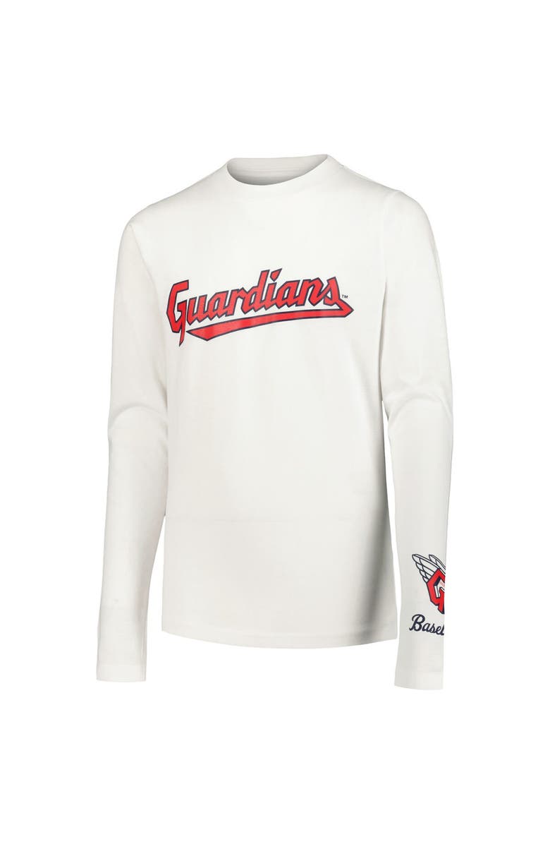 STITCHES Youth Stitches Navy/White Cleveland Guardians T-Shirt Combo Set, Alternate, color, 