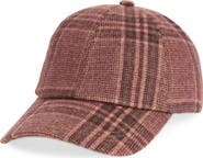 Nordstrom Plaid Wool Blend Baseball Cap