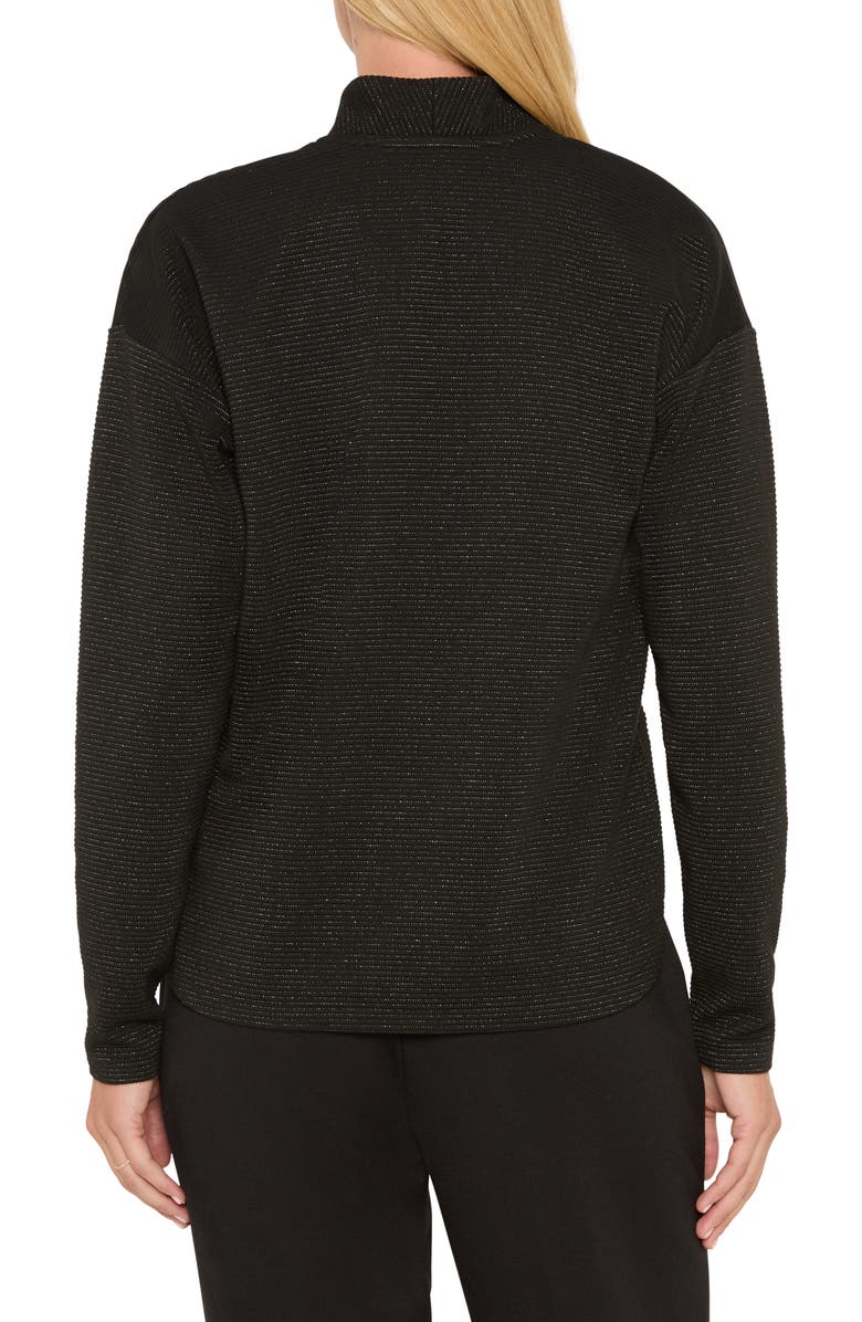 NIC+ZOE Sparkle Stripe Everyday Top, Alternate, color, Black Mix