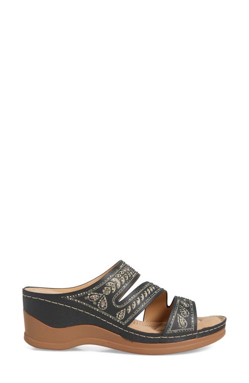 Extreme By Eddie Marc Embellished Wedge Sandal