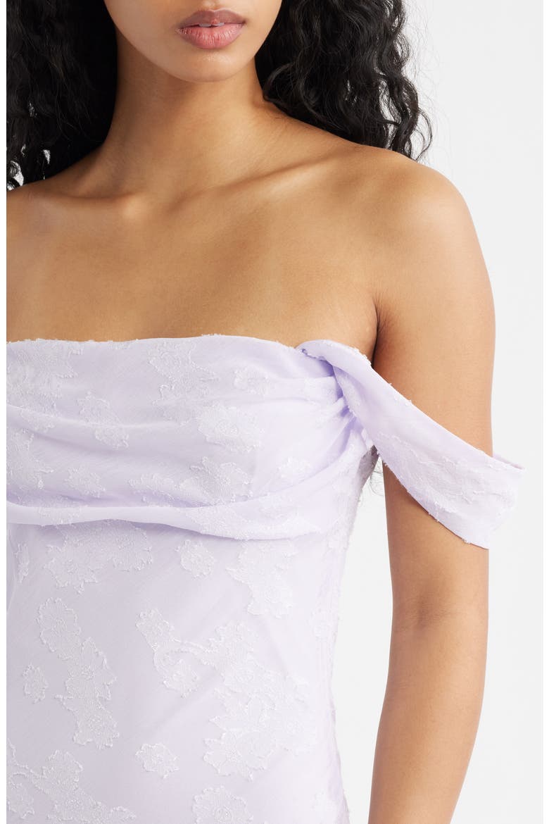 Azura Off The Shoulder Cocktail Maxi Dress, Alternate, color, LILAC