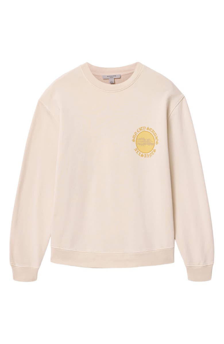 AllSaints Sun City Etta Graphic Sweatshirt, Alternate, color, Birch White