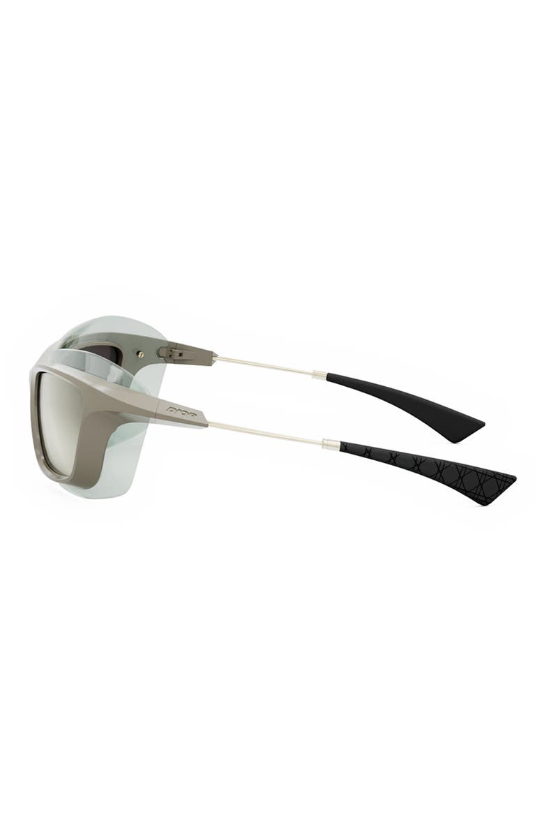 'DiorXplorer S1U 56mm Square Sunglasses, Alternate, color, BEIGE/ SMOKE MIRROR