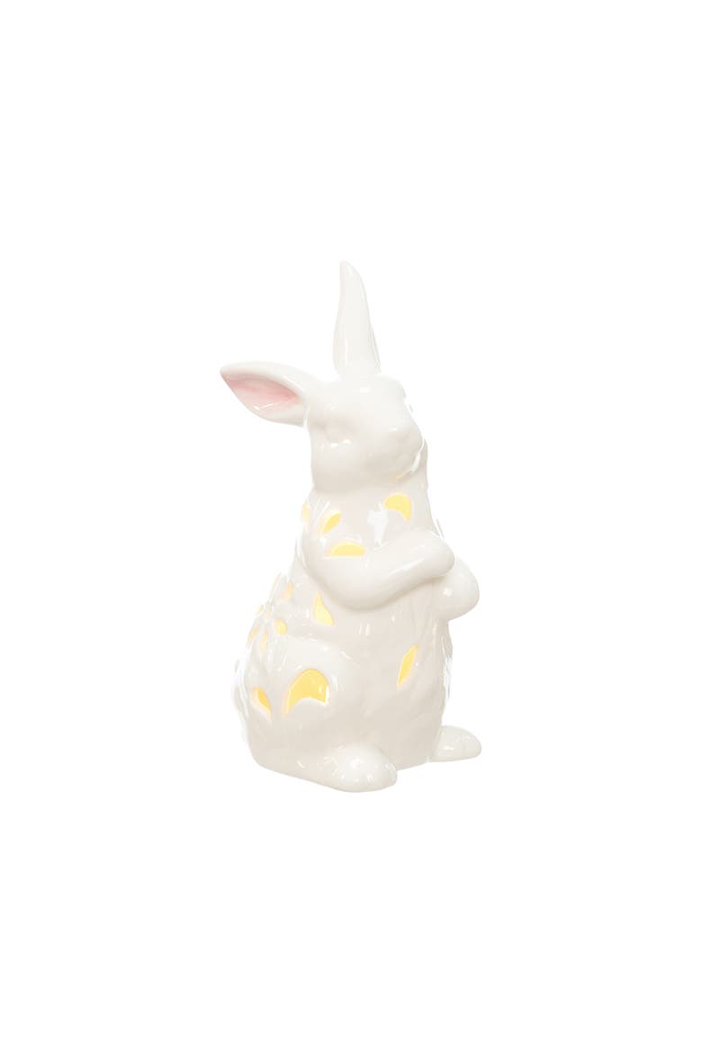 LED Bunny Figurine, Main, color, White