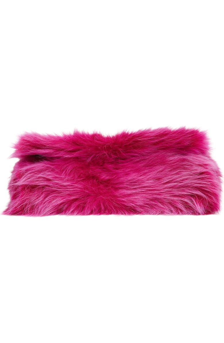 Saint Laurent KATE SML REV FUR SHLDR, Alternate, color, Magenta