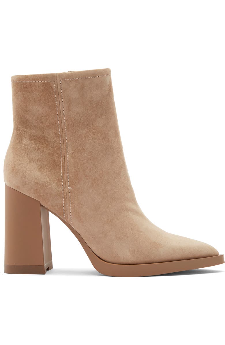 Steve Madden Harden Pointed Toe Bootie, Alternate, color, Sand Suede