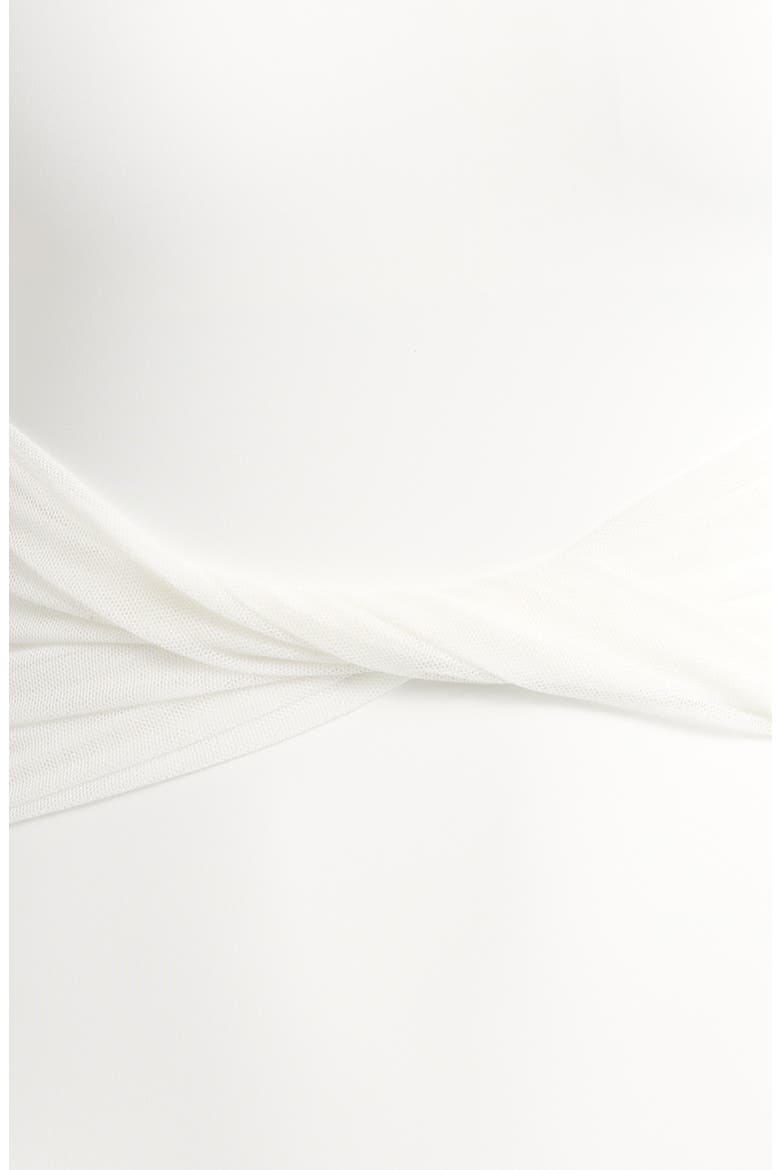 Floral Twist Front One-Shoulder One-Piece Swimsuit, Alternate, color, SOLID WHITE