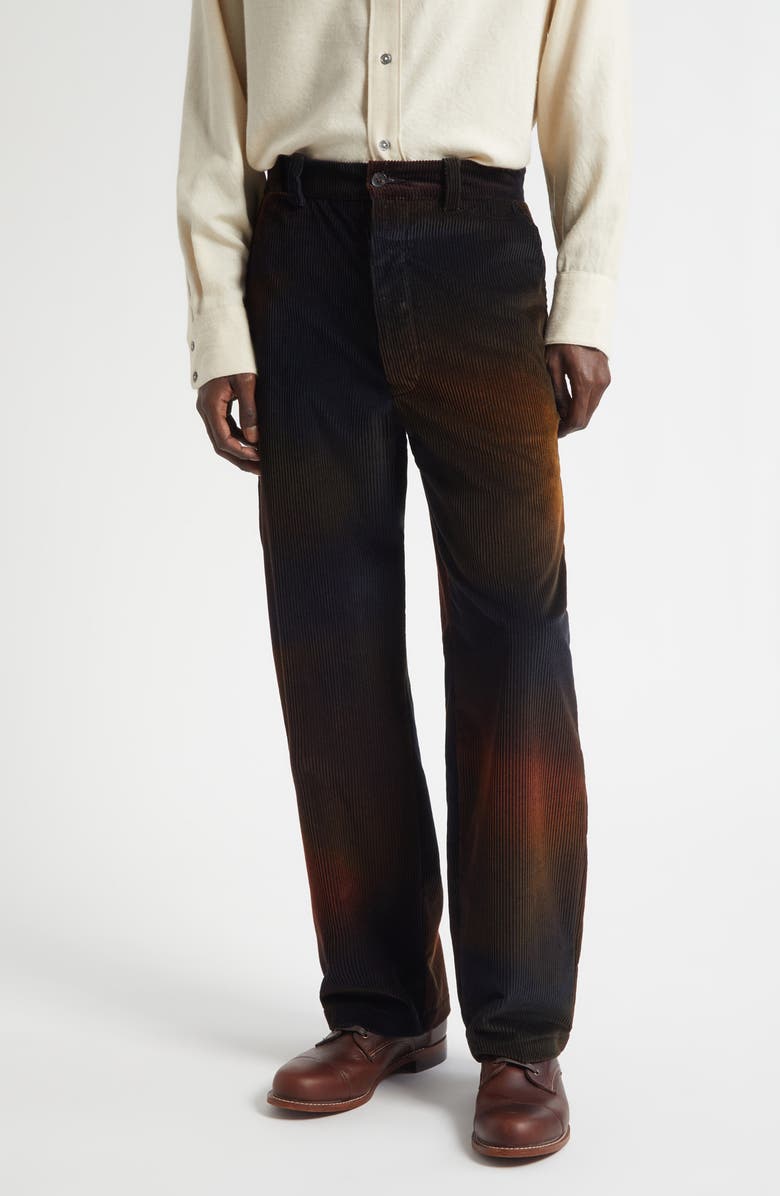 The Elder Statesman Norm Ombré Corduroy Pants, Main, color, Midnight