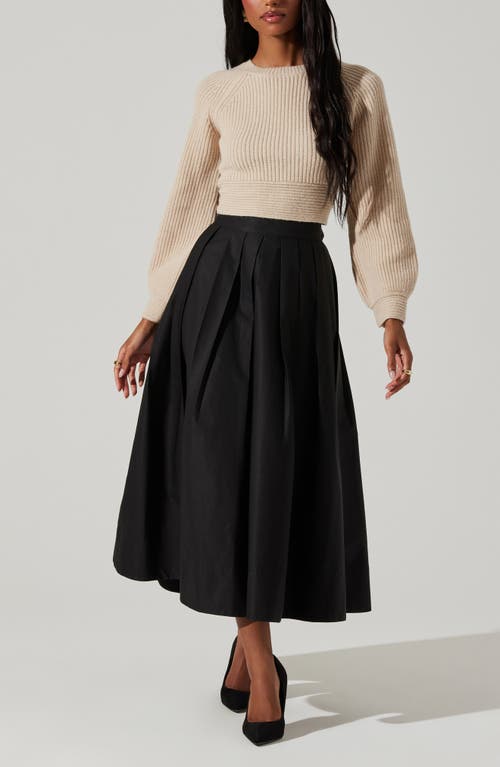 Astr The Label Eila Bow Back Wool Blend Crop Sweater In Neutral