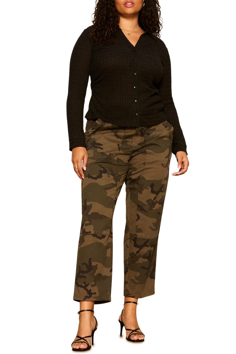 Sol Camo Print Utility Ankle Pants, Alternate, color, HIKER CAMO GREEN