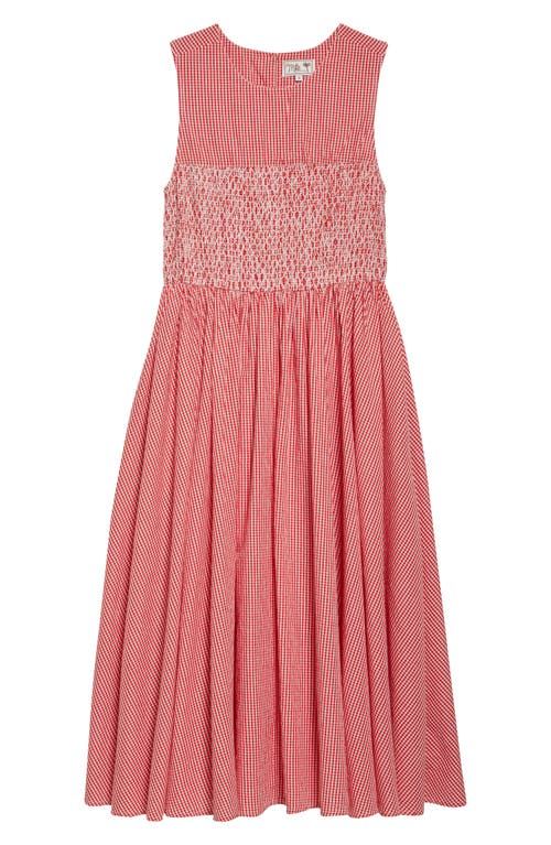 Mille Coco Dress Red Gingham In Pink