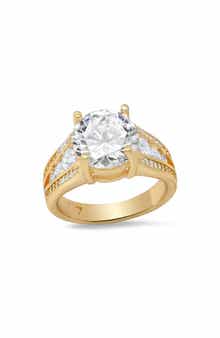 HMY JEWELRY Round Cut Simulated Diamond Pavé Ring