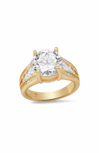 HMY JEWELRY Round Cut Simulated Diamond Pavé Ring