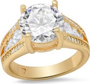 HMY JEWELRY Round Cut Simulated Diamond Pavé Ring