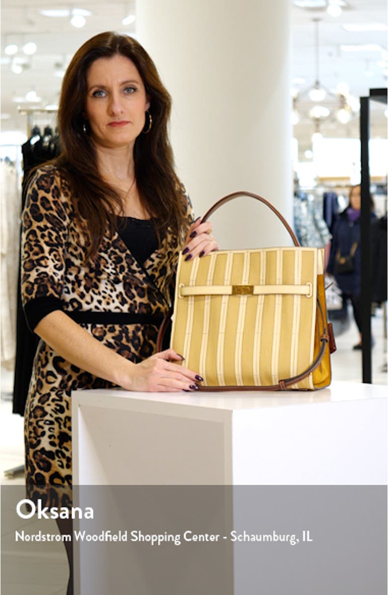 Tory Burch Lee Radziwill Canvas Panel Double Bag | Nordstrom